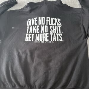 Men’s Combat Iron Hoodie Give No fu**s XXL